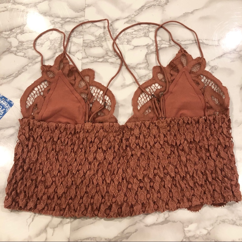 NEW Free People Adella Copper Crochet Bralette L - Picture 5 of 7